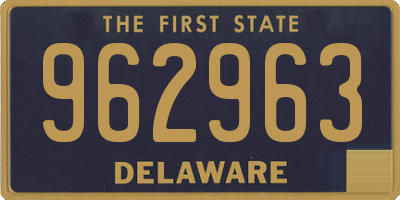 DE license plate 962963