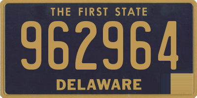 DE license plate 962964