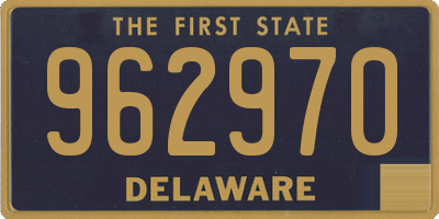 DE license plate 962970