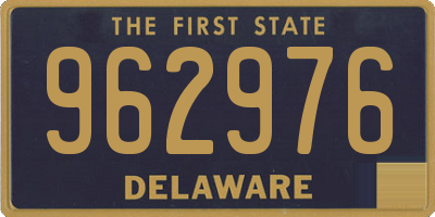 DE license plate 962976