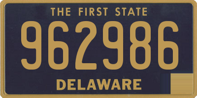 DE license plate 962986