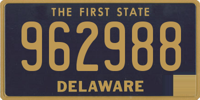 DE license plate 962988