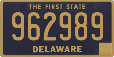 DE license plate 962989