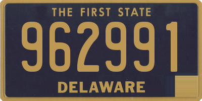 DE license plate 962991