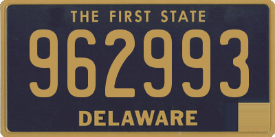 DE license plate 962993