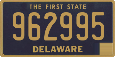 DE license plate 962995