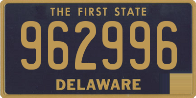 DE license plate 962996