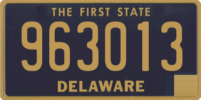 DE license plate 963013