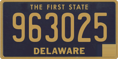 DE license plate 963025