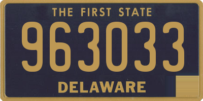 DE license plate 963033