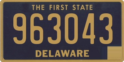 DE license plate 963043