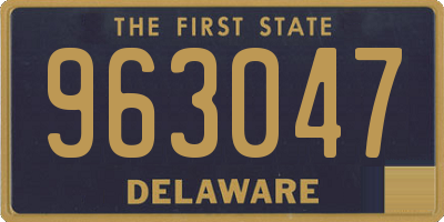 DE license plate 963047