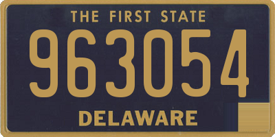 DE license plate 963054