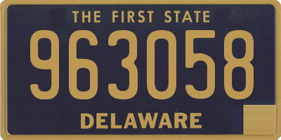 DE license plate 963058
