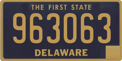 DE license plate 963063