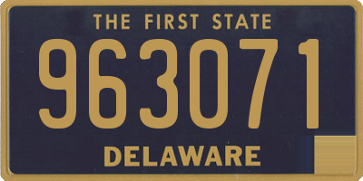 DE license plate 963071