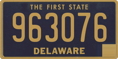 DE license plate 963076