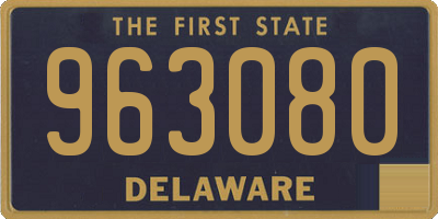 DE license plate 963080