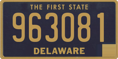DE license plate 963081