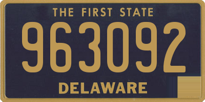 DE license plate 963092