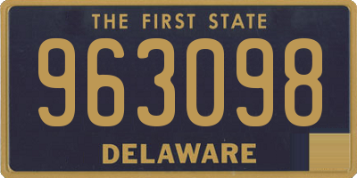 DE license plate 963098