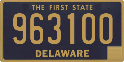 DE license plate 963100