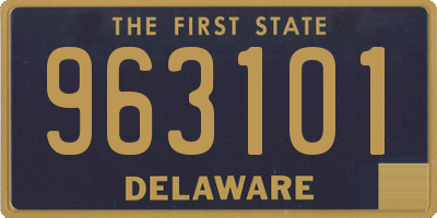 DE license plate 963101