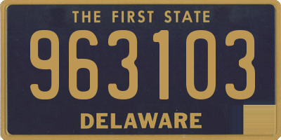 DE license plate 963103