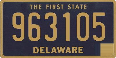 DE license plate 963105