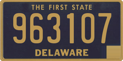 DE license plate 963107