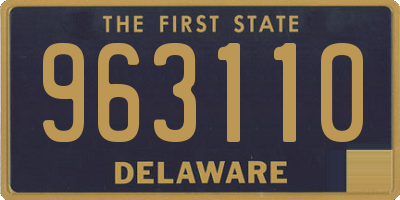 DE license plate 963110