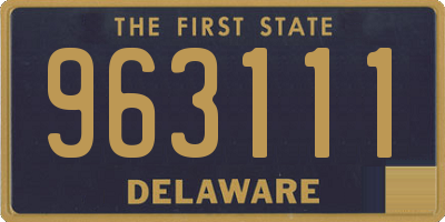 DE license plate 963111