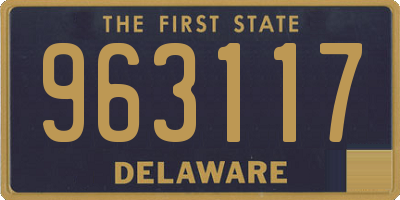 DE license plate 963117