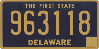 DE license plate 963118