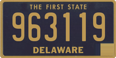 DE license plate 963119