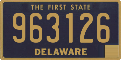 DE license plate 963126