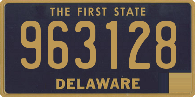 DE license plate 963128