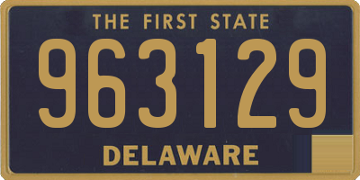 DE license plate 963129