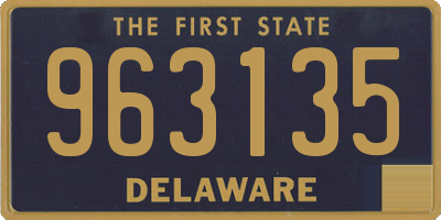 DE license plate 963135