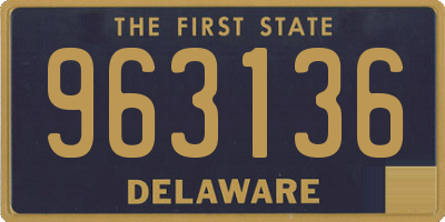 DE license plate 963136