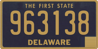 DE license plate 963138