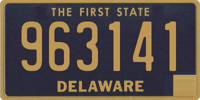 DE license plate 963141