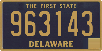 DE license plate 963143