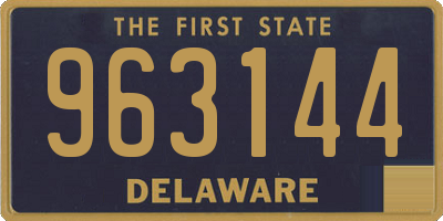 DE license plate 963144