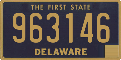 DE license plate 963146