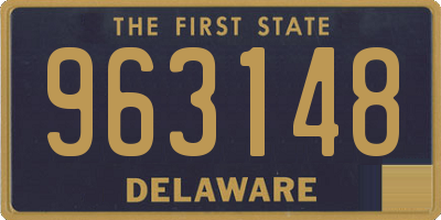 DE license plate 963148