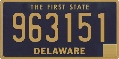 DE license plate 963151