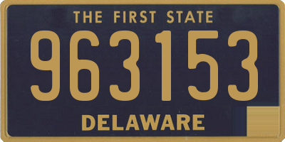 DE license plate 963153