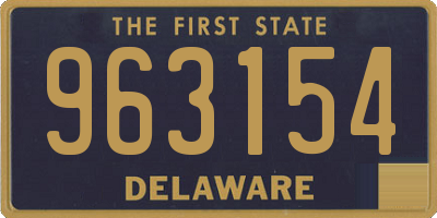 DE license plate 963154