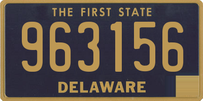 DE license plate 963156